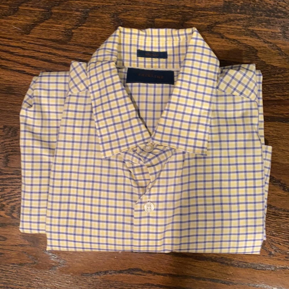 Fair line Yellow and Blue Men’s Check Shirt